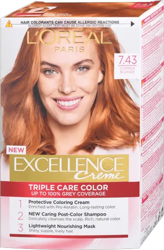 Farba Loreal Excellence 7.43 C.Blonde