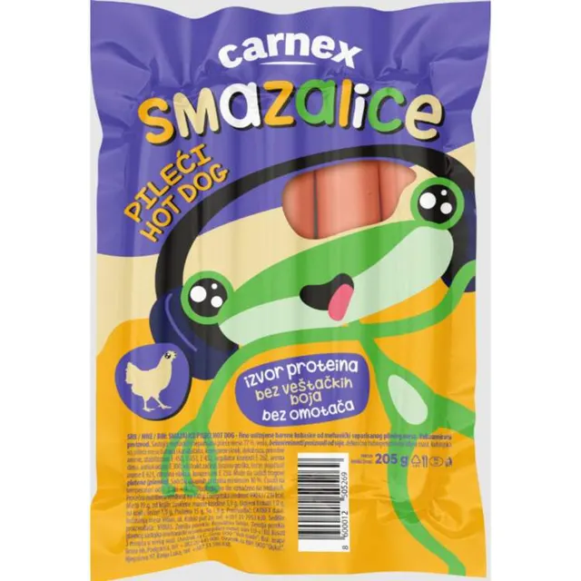 Smazalice pileci hot dog 205g CARNEX