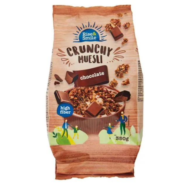 MUSLI CRUNCHY ČOKO 350G RISE&SMILE RISE&SMILE