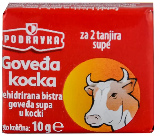 GOVEDJA KOCKA 10g ZA SUPU PODRAVKA PODRAVKA