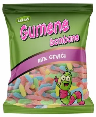 BOMBONE GUMENE MIX CRVIĆI BAŠ BAŠ 300G BAS BAS