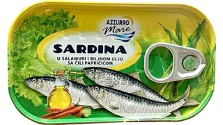 Sardina u biljnom ulju sa chili paprikom 0125 Azzurro mare