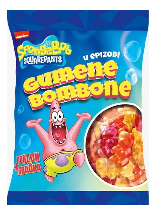 GUM.BOMBONE-MEDE SUNDJER BOB 90g+IGRACKA SPON.BOB