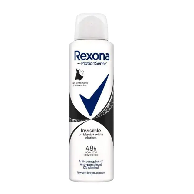 REXONA DEO 150ml INVISIBLE B/W REXONA
