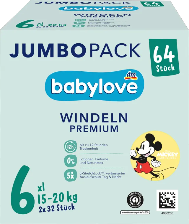 babylove pelene vel. 6 15-20kg 64kom babylove