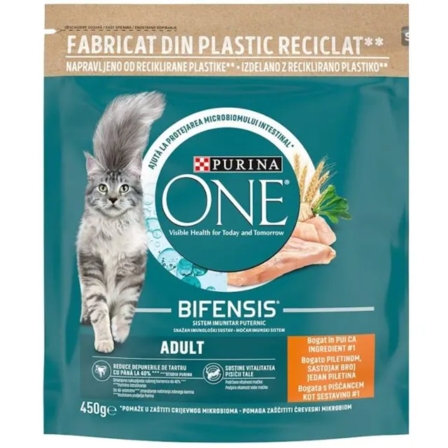Granule za macke piletina One 450g ONE