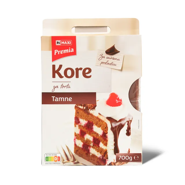Kore za tortu tamne Premia 700g Maxi