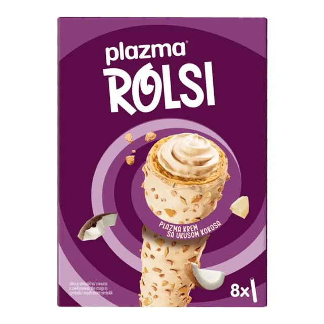 Vafl Plazma Rolsi kokos 130g Bambi