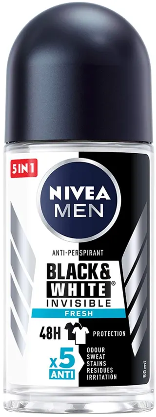DEO ROLL-ON MEN B&W INVISIBLE FRESH NIVEA 50ML