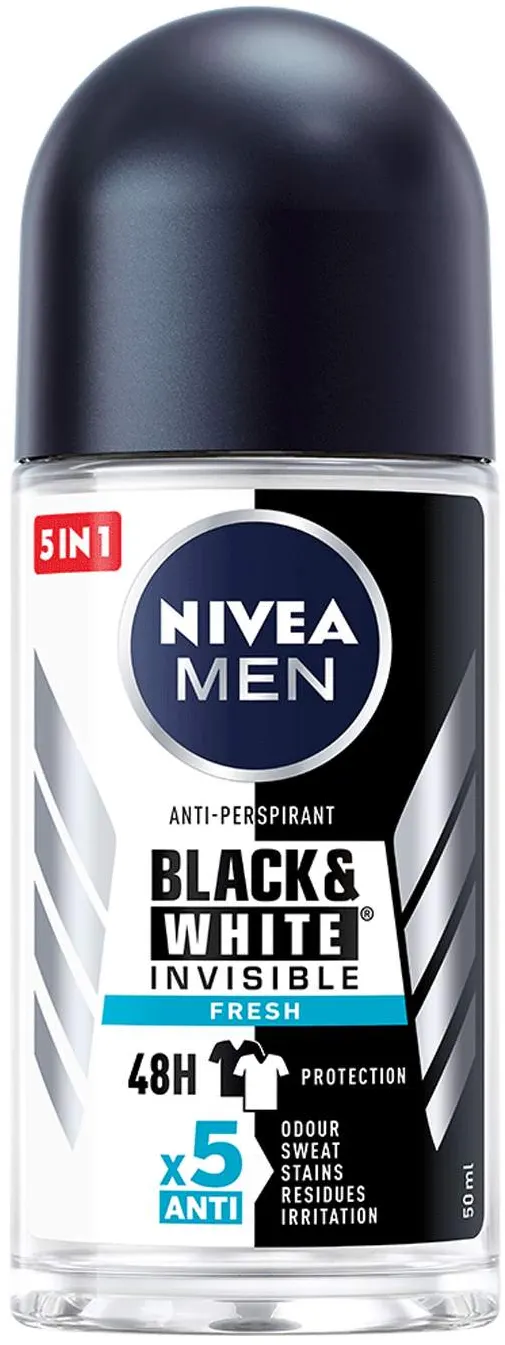 DEO ROLL-ON MEN B&W INVISIBLE FRESH NIVEA 50ML NIVEA