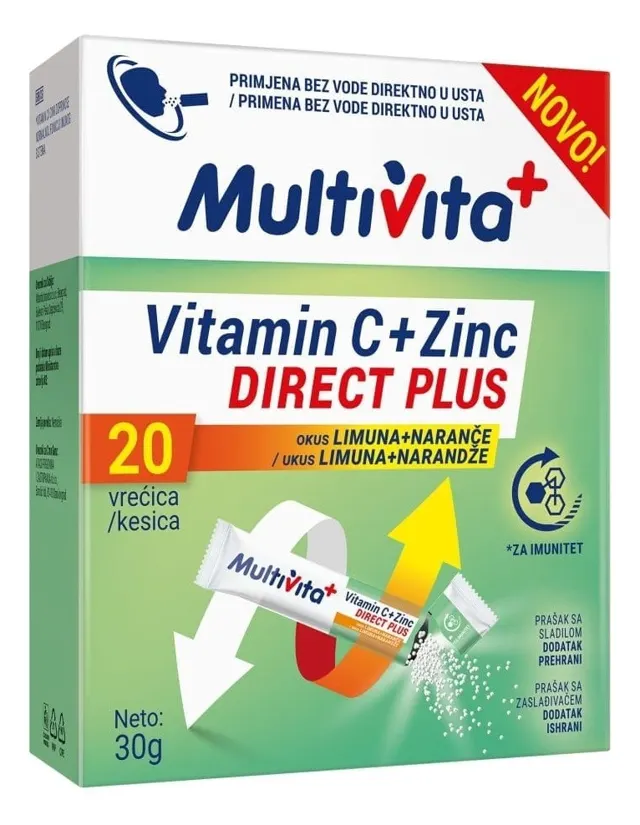 MULTIVITA VITAMIN C + ZINC DIRECT 20 KES ATLANTIC BRANDS