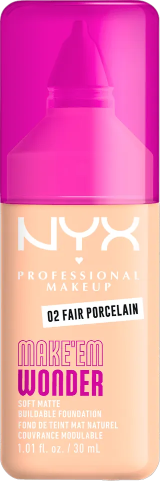 NYX MAKE'EM WONDER tečni puder 02