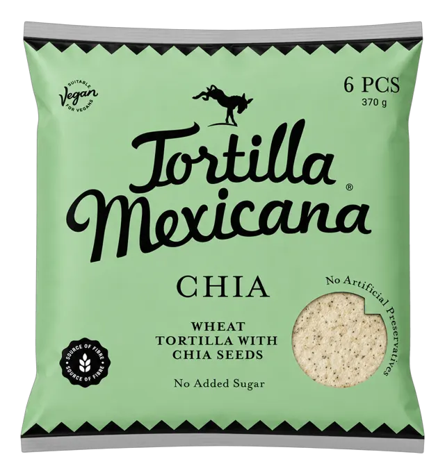 TORTILLA MEXICANA CHIA 370gr 6/1 PIP