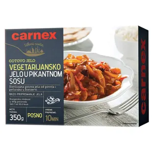 G.J.VEGETARIJANSKO U PIKANT SOSU 350gr CARNEX