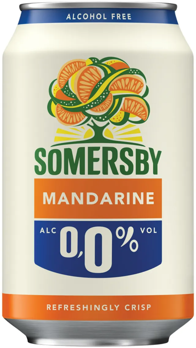 CIDER SOMERSBY MANDARINA 0% ALKOHOLA 0.33l LIMENKA SOMERSBY