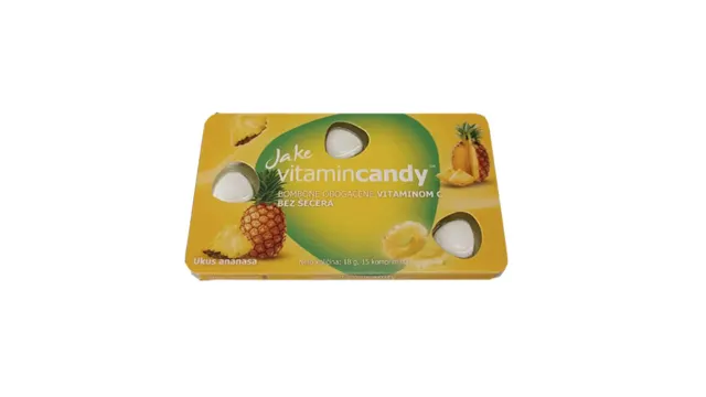 BOMBONE JAKE VITAMINCANDY MINI SA UKUSOM ANANASA, 14.4 G VITAMIN CANDY