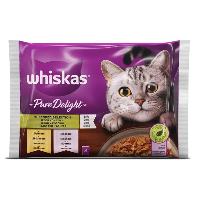 Whiskas Pure delight izbor mesa 4x85g Whiskas
