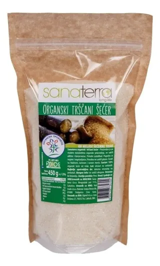 TRŠČANI ŠEĆER ORGANSKI 450 GR SANATERRA