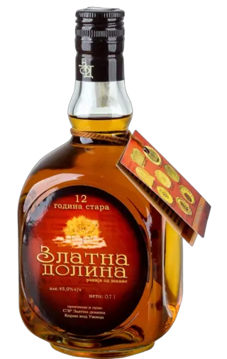 Rakija sljiva 12 god Zlatna Dolina 0.66l