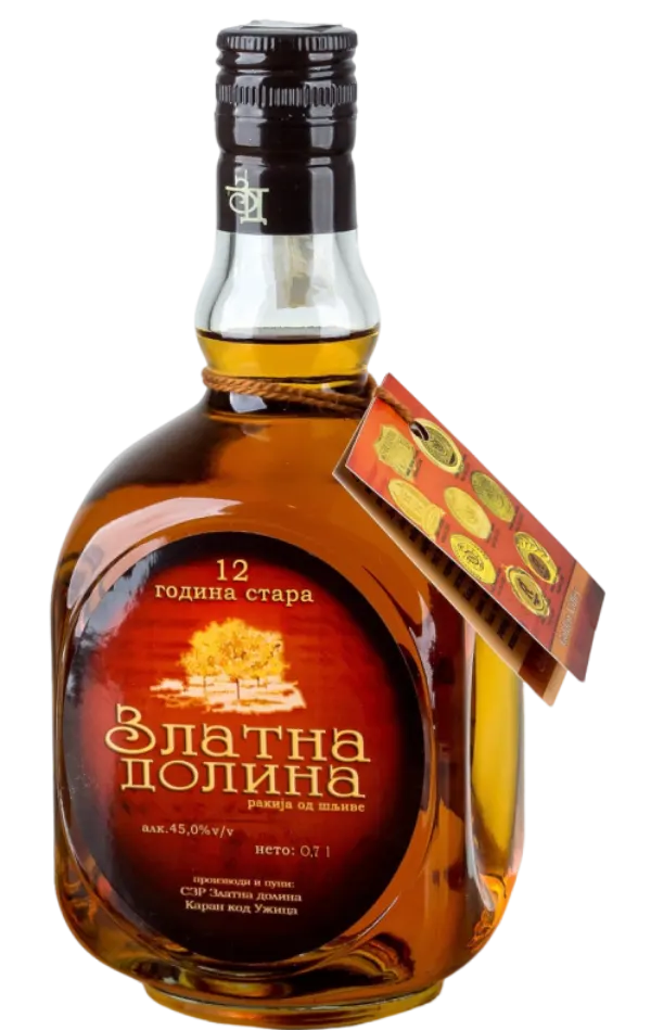 Rakija sljiva 12 god Zlatna Dolina 0.66l Dolina