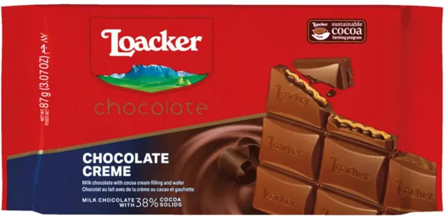 ČOKOLADA MLEČNA CREM KAKAO LOACKER 87G LOACKER