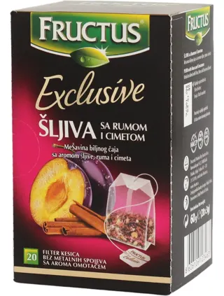 ČAJ FRUCTUS ŠLJIVA SA RUMOM I CIMETOM 60G