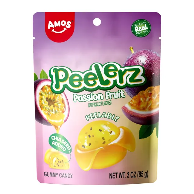 BOMBONE PEEL GUM PAS FRUIT 65G AMOS AMOS