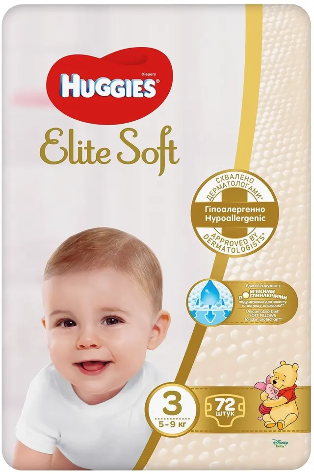 PELENE HUGGIES ESOFT MEGA 72KOM VEL 3 (5-9KG) HUGGIES