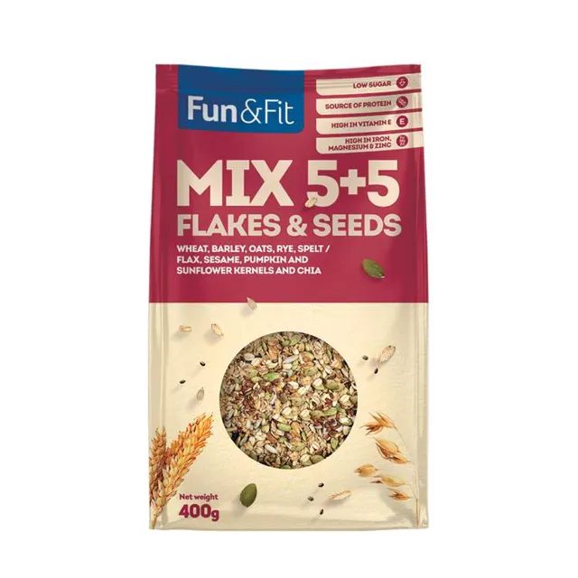 MIX pahulj.i semenke 5+5 F&F 400g Fun&Fit