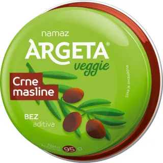 Humus veggie crna maslina Argeta 95g