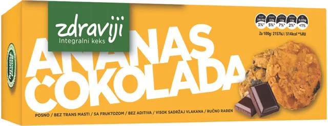 Keks ananas cokolada Sweet family 120g Sweet family