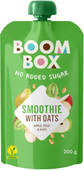 PAUČ BOOM BOX SMOOTHIE OVSENE PAHULJICE JABUKA-KRUŠKA-KIWI 200G