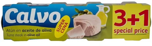 TUNA U MASLINOVOM ULJU CALVO 4X80GR CALVO