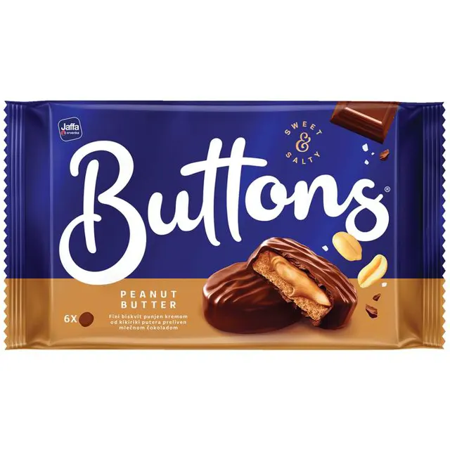Buttons kikiriki puter Jaffa 95g JAFFA