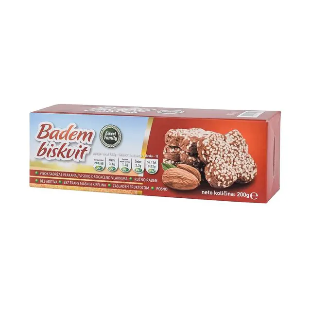 Keks badem biskvit 200g Sweet family