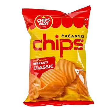 Cips classic rebrasti Chips Way 90g Cacanski