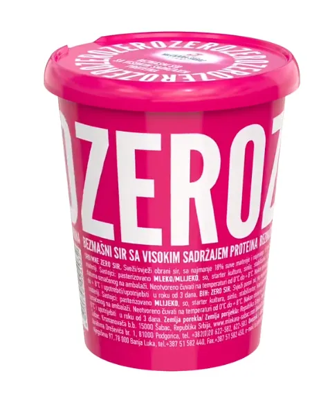 Svezi sir 1%mm Zero Mlekara Sabac 400g Mlekara Sabac