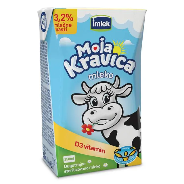 Mleko ster.3.2%mmD3/AD TB Moja krav250ml Moja kravica