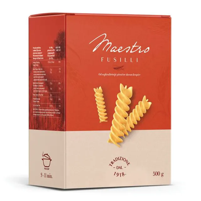 Testenina Fusilli Maestro 500g Maestro