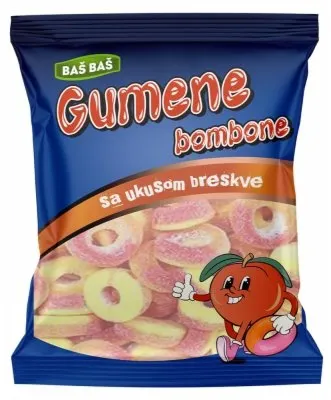 BOMBONE GUMENE BRESKVA BAŠ BAŠ 300G BAS BAS