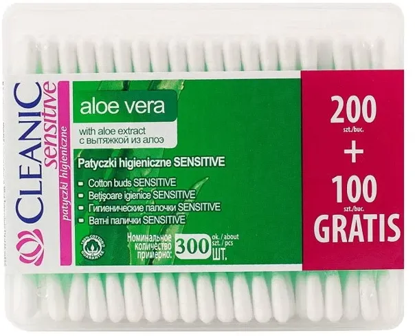 ŠTAPIĆI ZA UŠI SENSITIV 200 KOM CLINIC CLEANIC