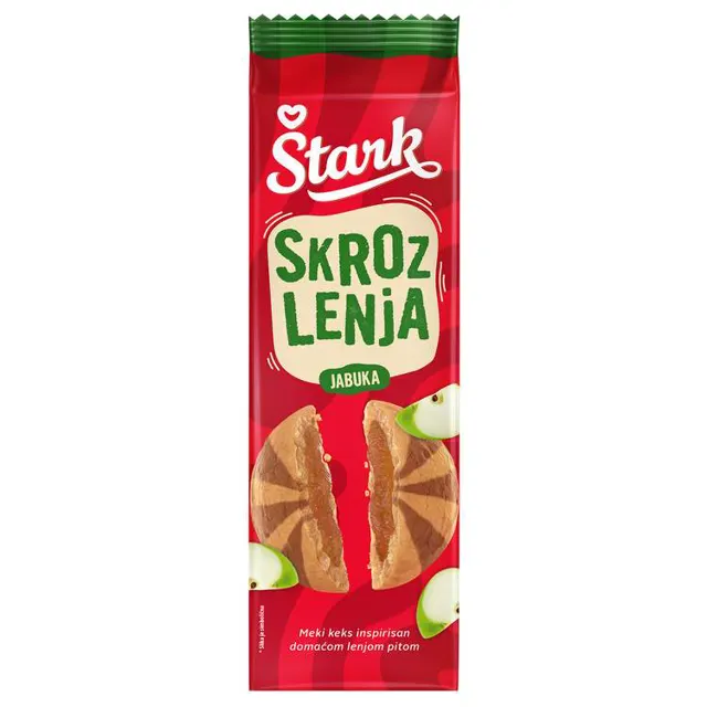 Keks Skroz Lenja jabuka Stark 135g Stark
