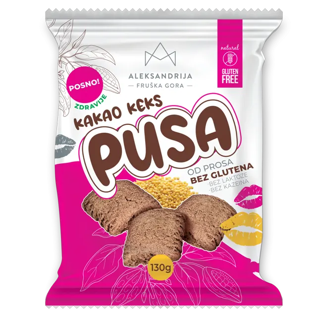 Keks PUSA bez glutena 0150 Aleksandrija 150 g ALEKSANDRIJA