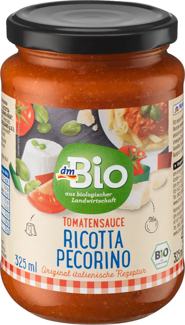dmBio paradajz sos Ricotta 325ml dmBio