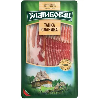 Tanka slanina slajs Zlatiborac 100g