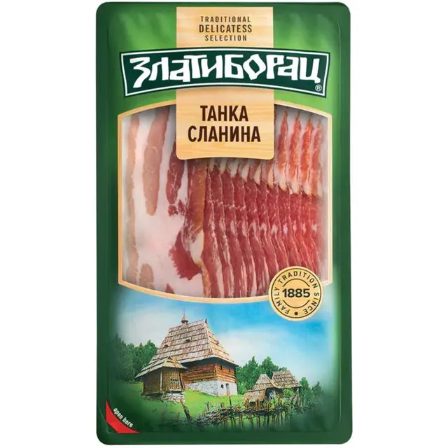 Tanka slanina slajs Zlatiborac 100g Zlatiborac