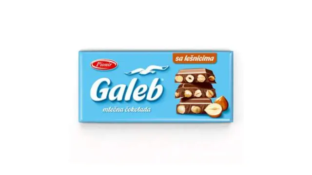 COKOLADA GALEB MLECNA SA LESNIKOM 200gr PIONIR PIONIR BEOGRAD FABRIKA SUBOTICA