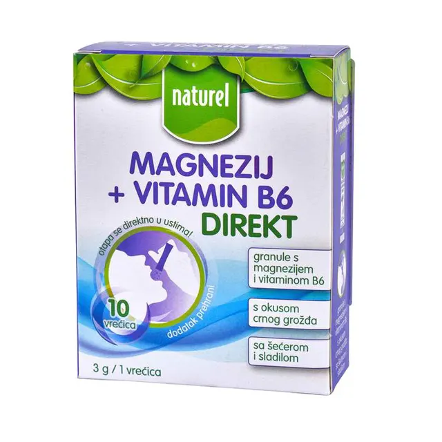 NATUREL MAGNEZIJUM 375+VIT B6 DIREKT 30G NATUREL