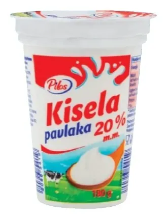 Kisela pavlaka 20% MK20 180g Pilos