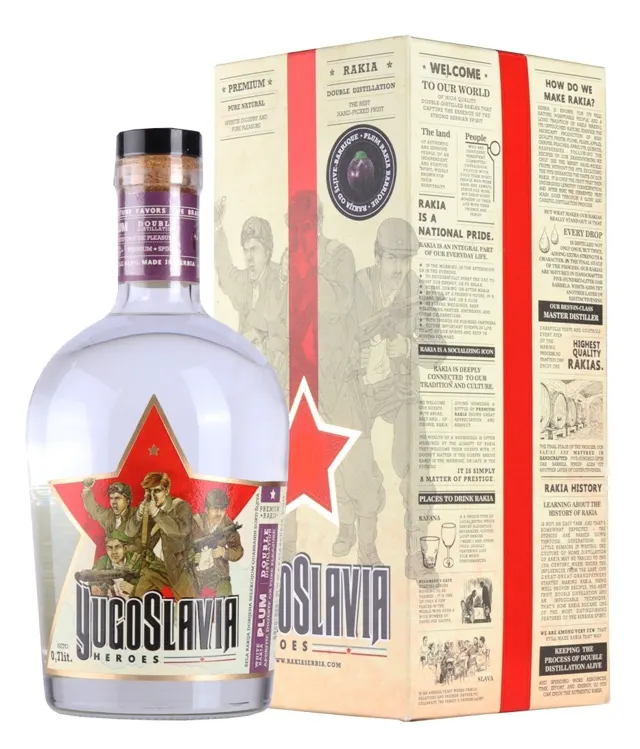 Rakija Yugoslavia heroes sljiva box 0,7l Yugoslavia heroes